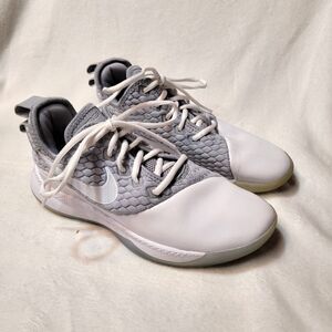 Nike Lebron Witness III PRM Mens BQ9819-002 Wolf Grey Size 8 shoes sneakers